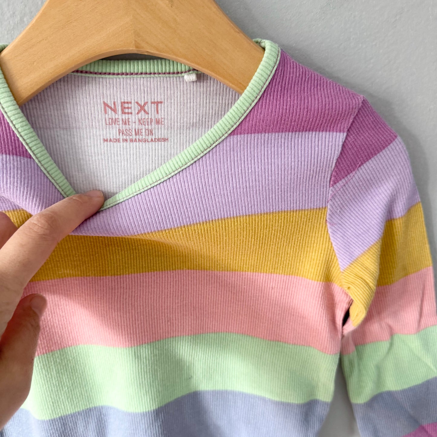 Next / Stripe ribbed long sleeve / 2-3Y
