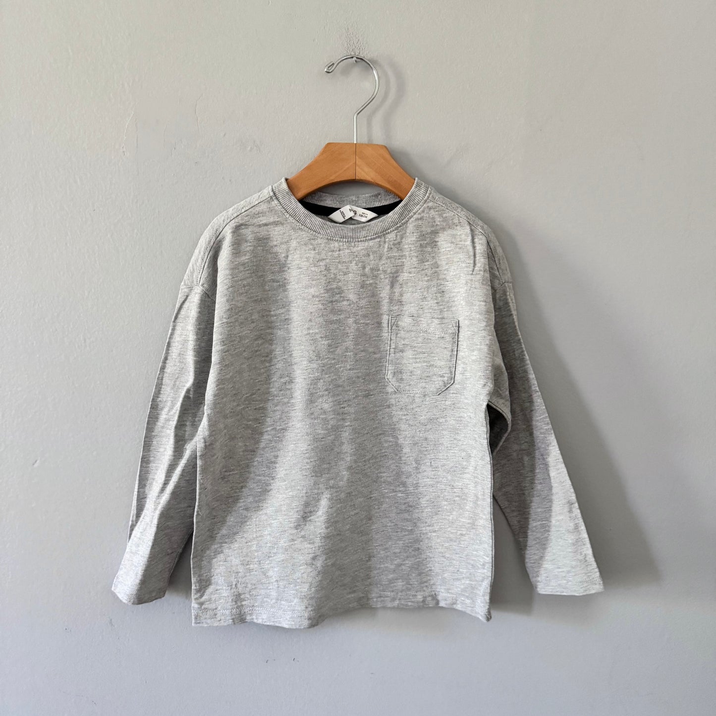 Mango / Light grey long sleeve shirt / 5-6Y