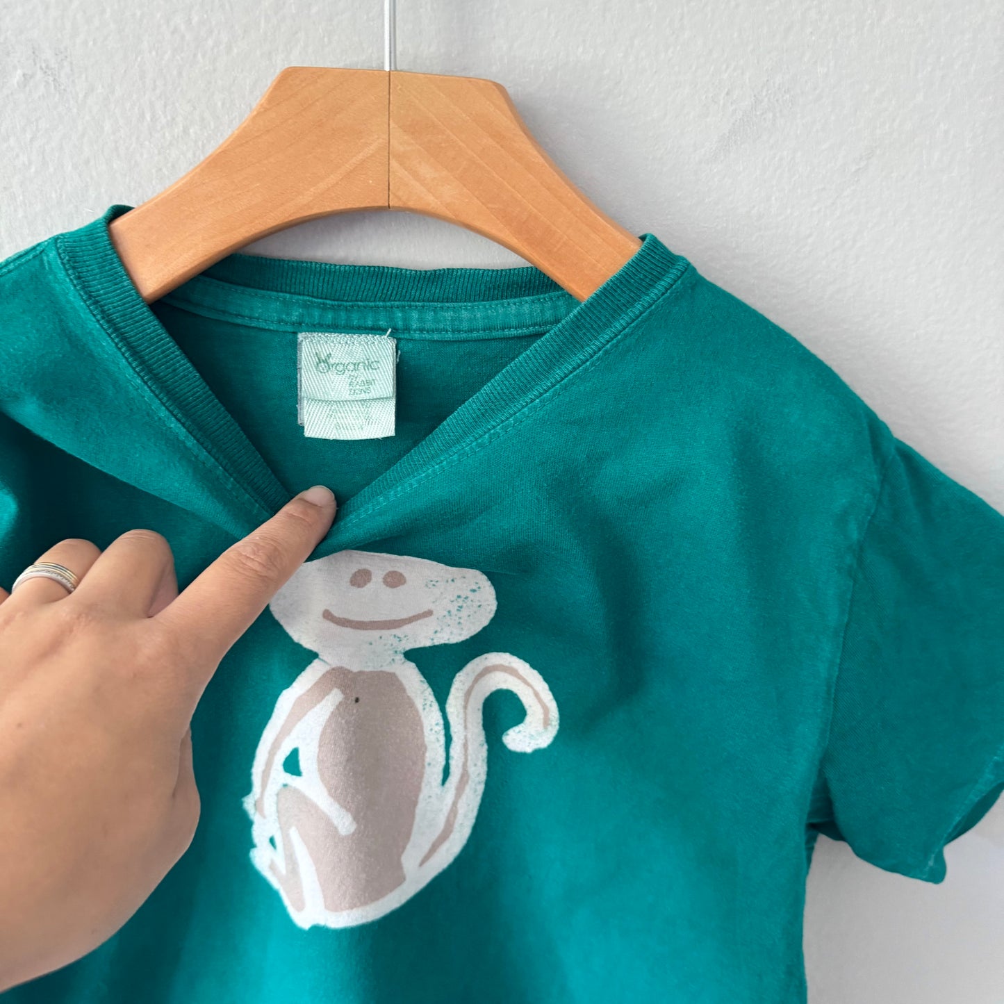 Organic by rabbir skins / Green T-shirt / 4Y