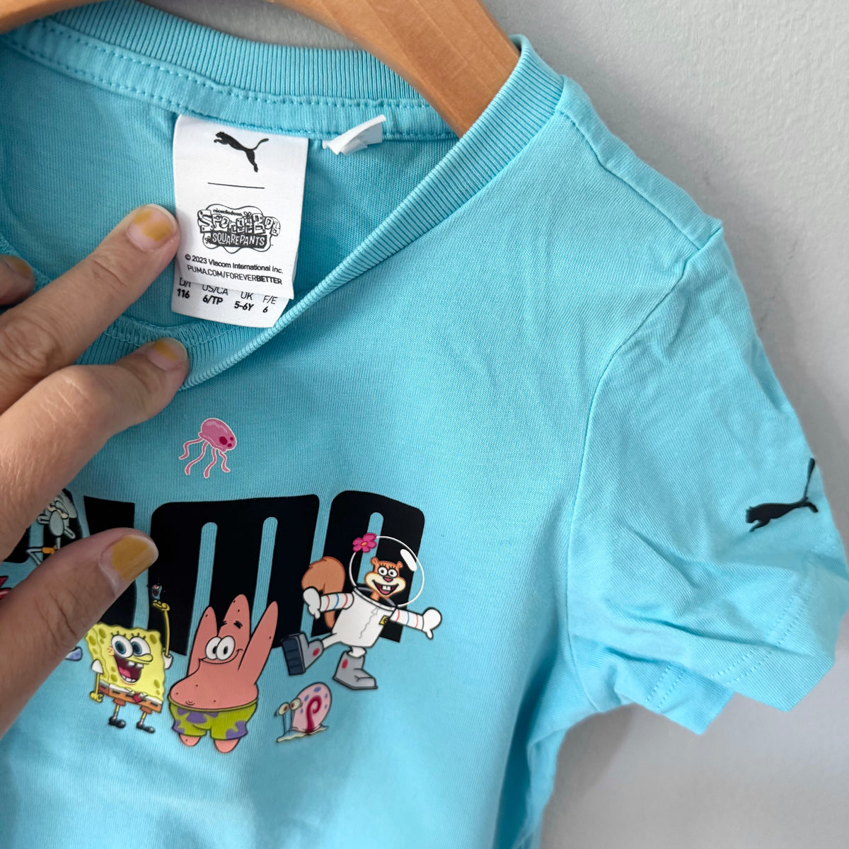 Puma x Spongebob / Blue T-shirt / 5-6Y