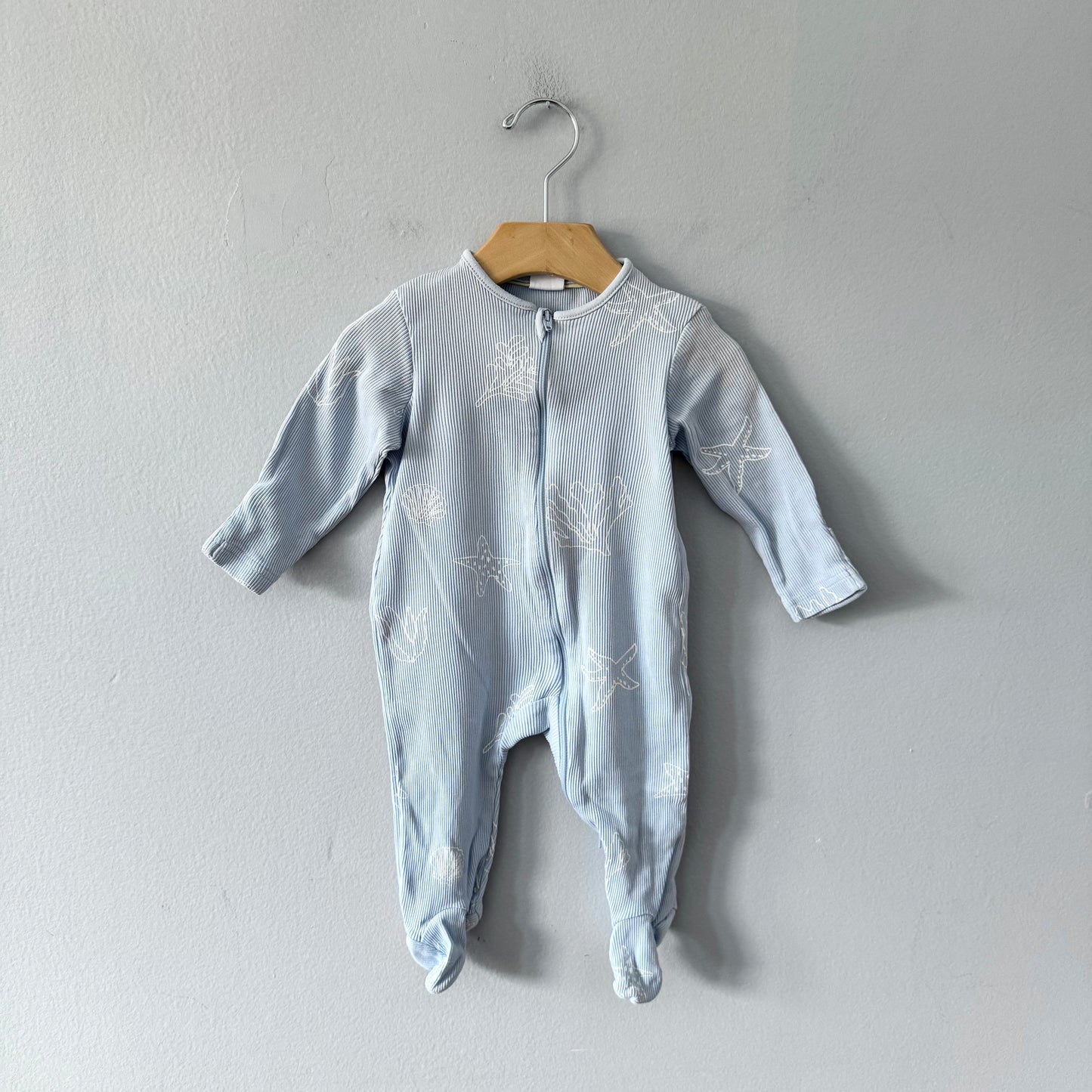 John Lewis / Light blue romper / 3-6M