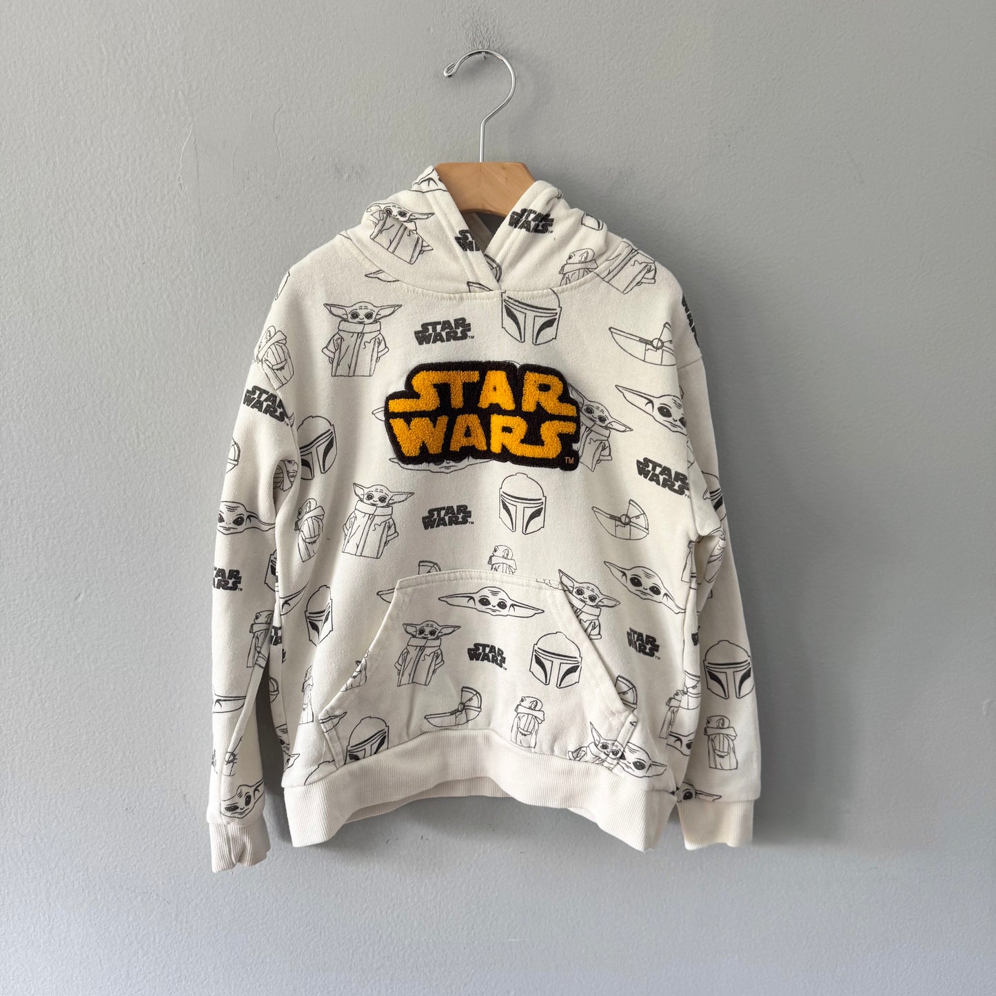 Star Wars / White logo hoodie / 6Y