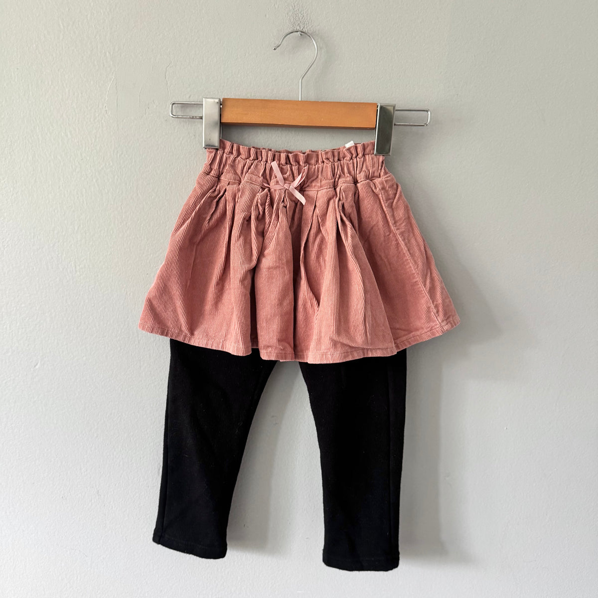 No brand / Corduroy skirt x leggings set / 3Y