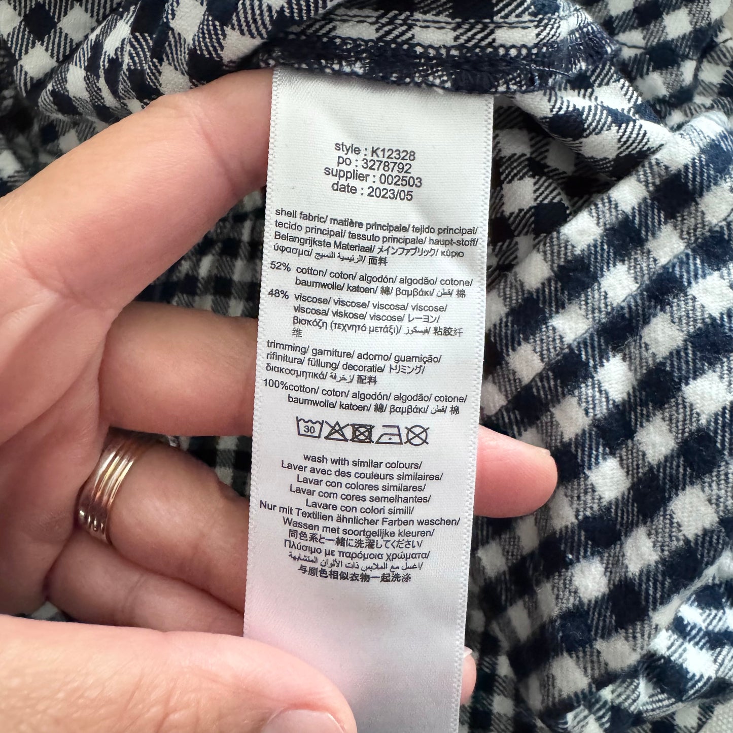 Kenzo / Plaid check dress / 4Y
