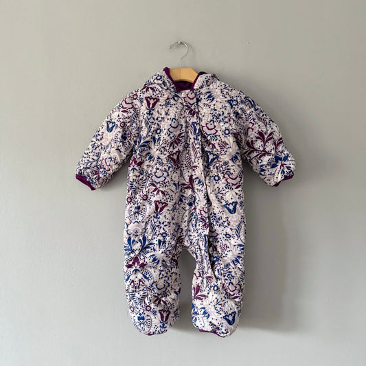 Columbia / Purple floral snow suit / 12-18M