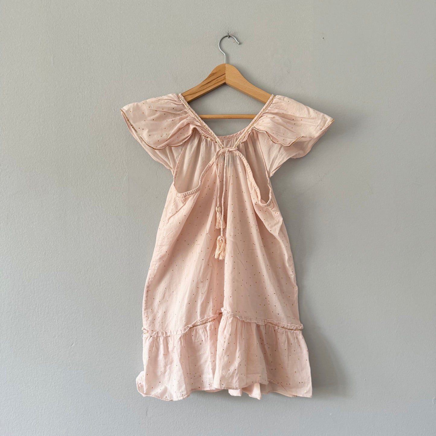 Velveteen / Light pink blouse tank dress / 8Y