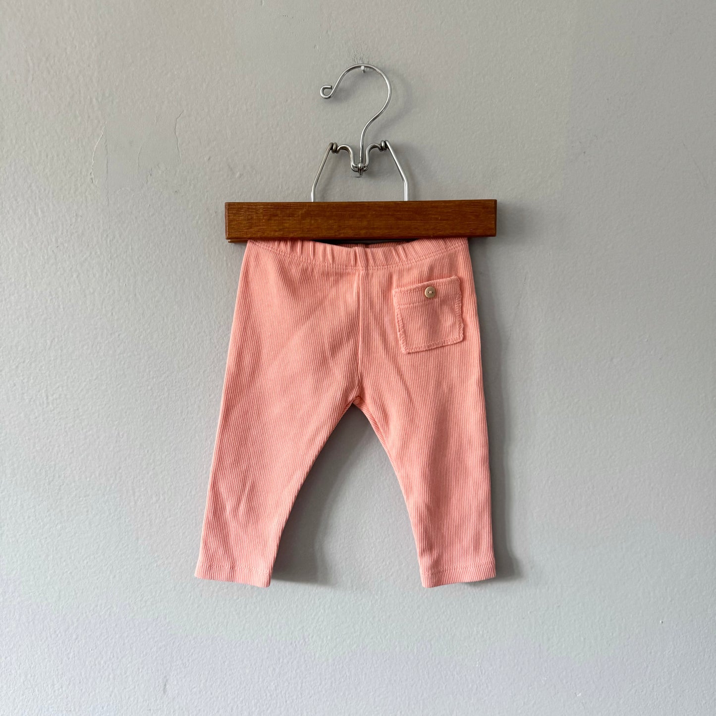 Zara / Light orange ribbed leggings / 3-6M