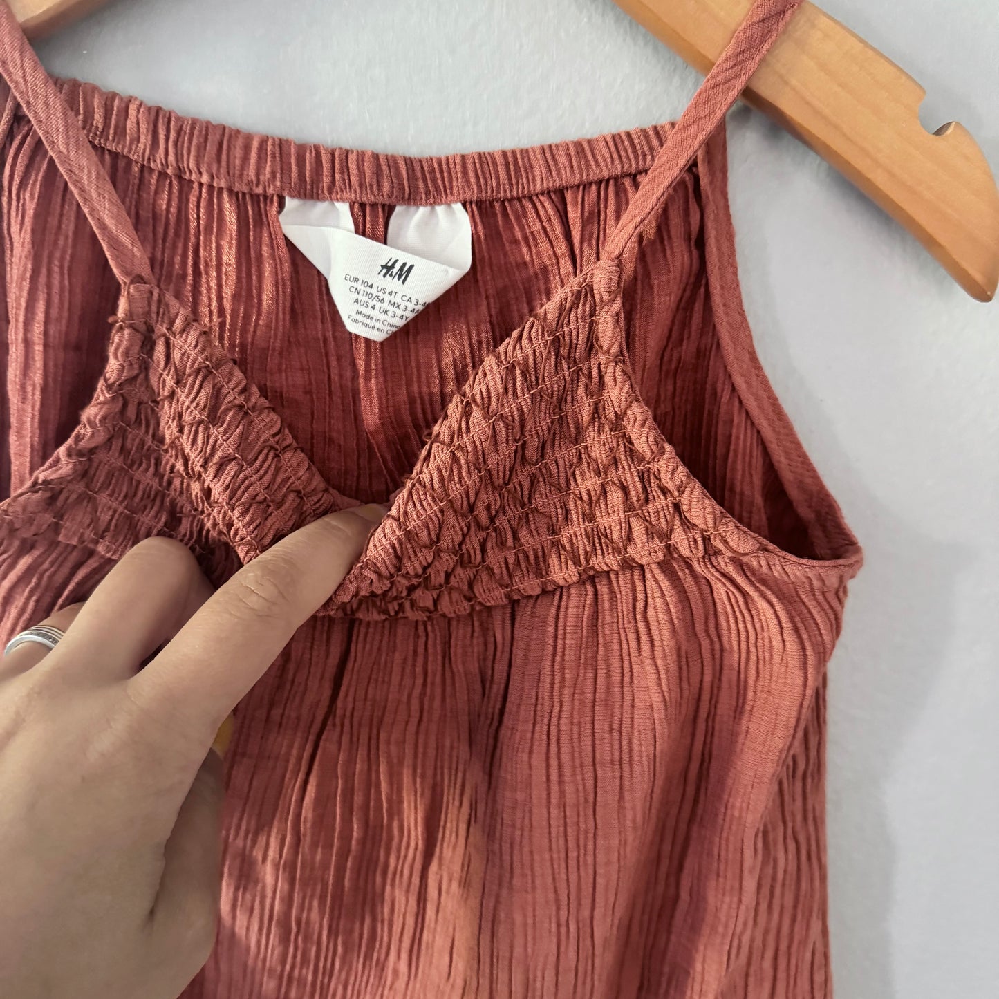 H&M / Brown cami dress / 3-4Y