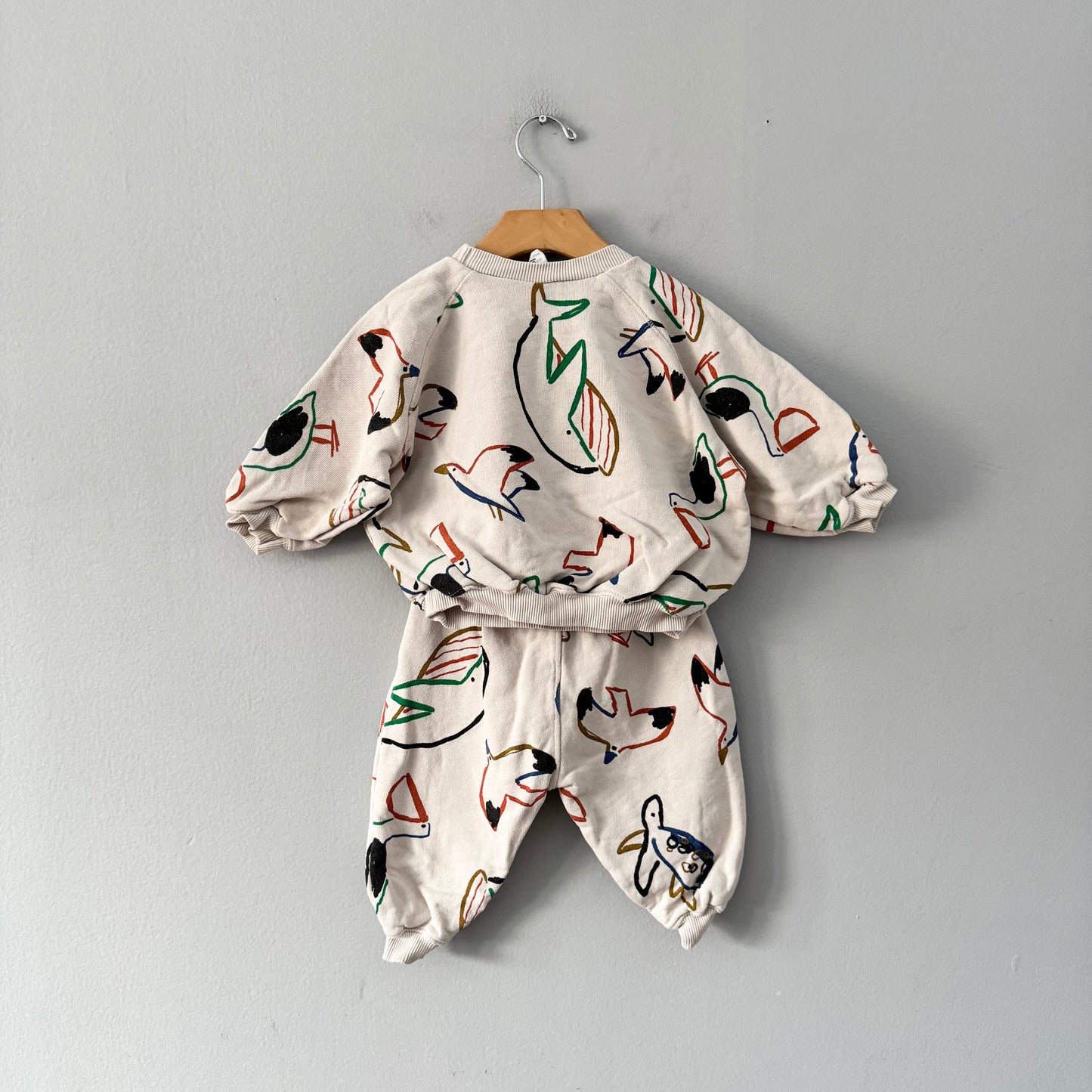 Zara / Ivory x sea creature crew set / 12-18M