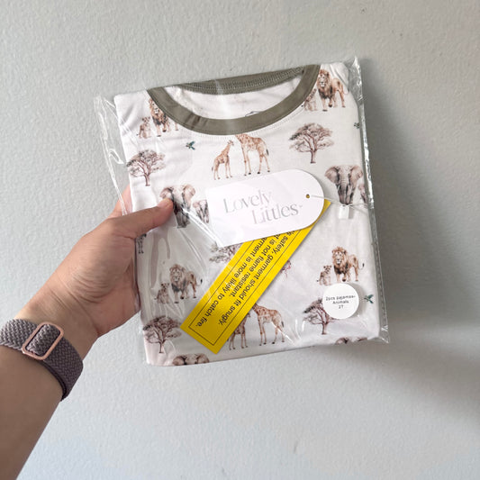 Lovely Littles / Safari bamboo sleep set / 2, 3, 4, 5-6, 7-8T