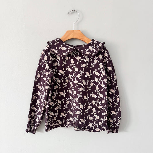Miles the label / Dark purple long sleeve with collar / 5Y