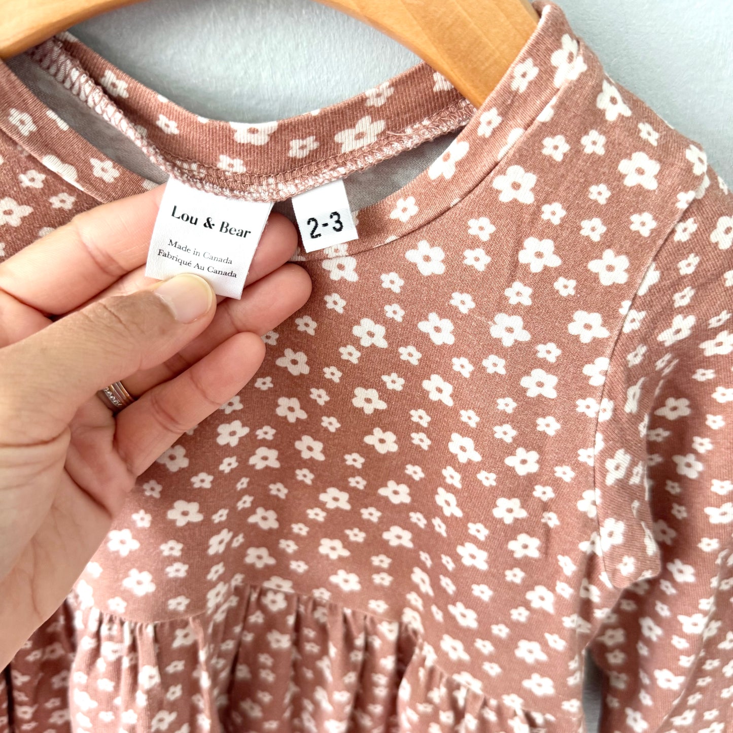 Lou & Bear / Brown floral dress / 2-3Y
