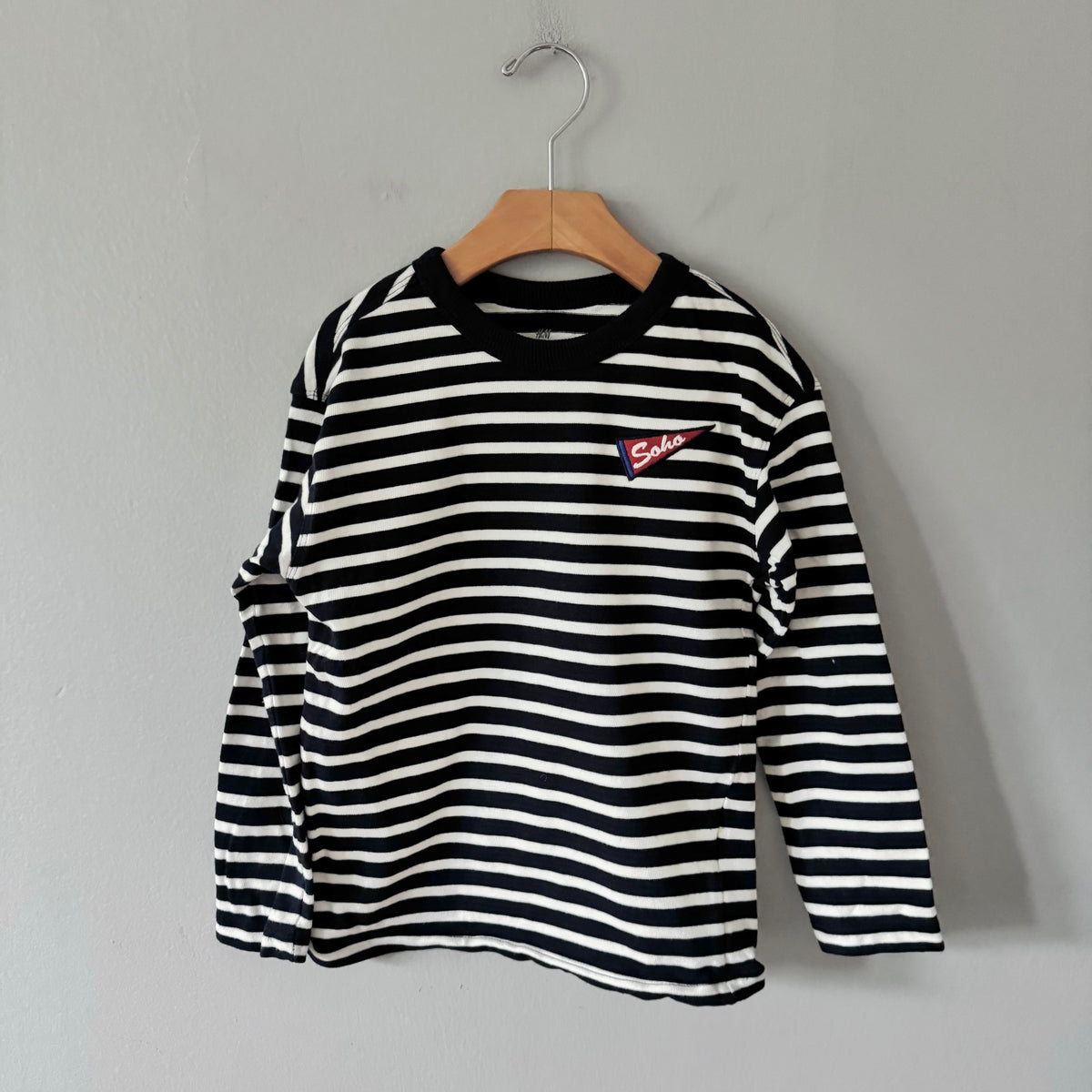 H&M / Soho stripe long sleeve / 6-8Y