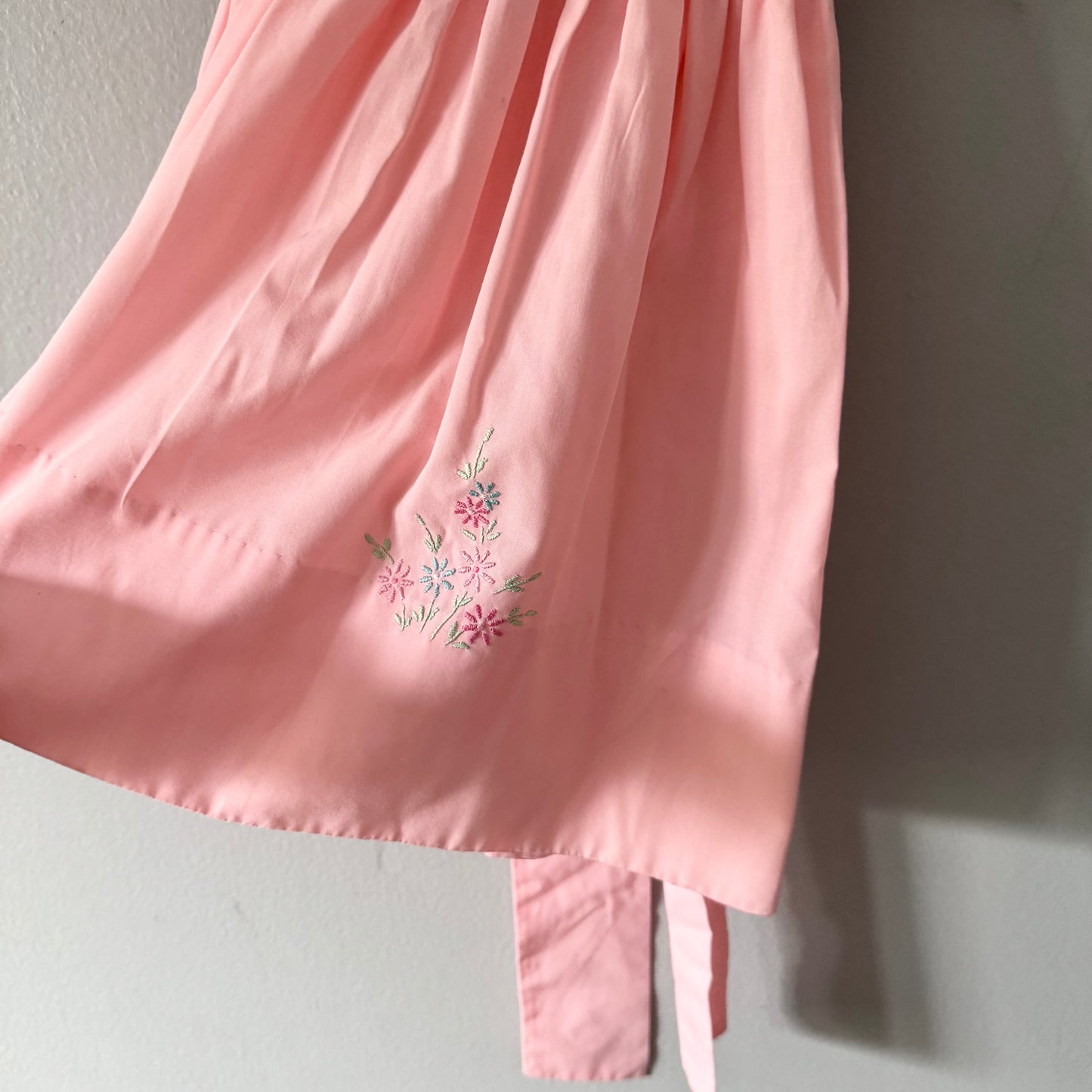 Vintage Handmade / Pink puff sleeves dress / 3-4Y
