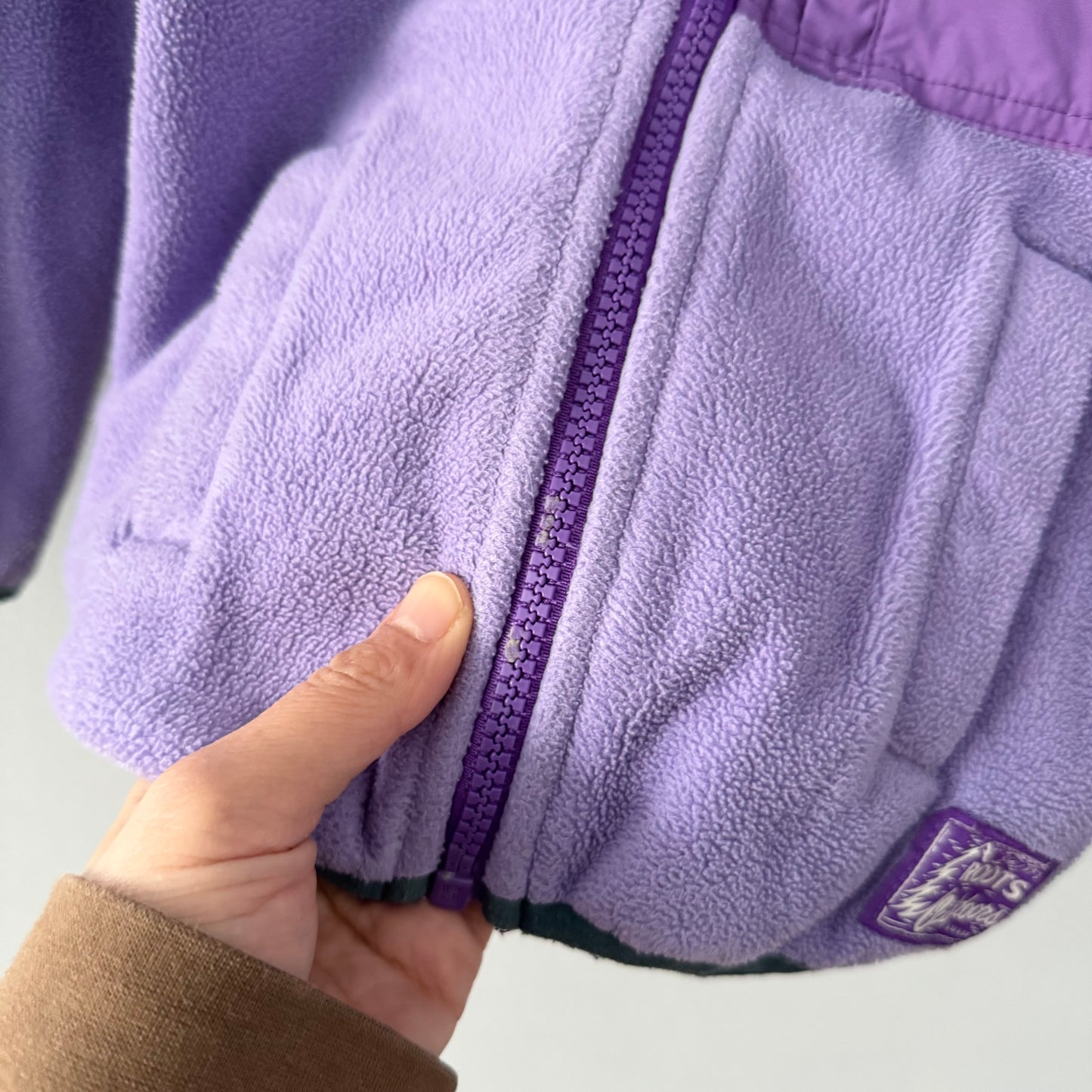 Roots / Purple fleece zip up / 3T
