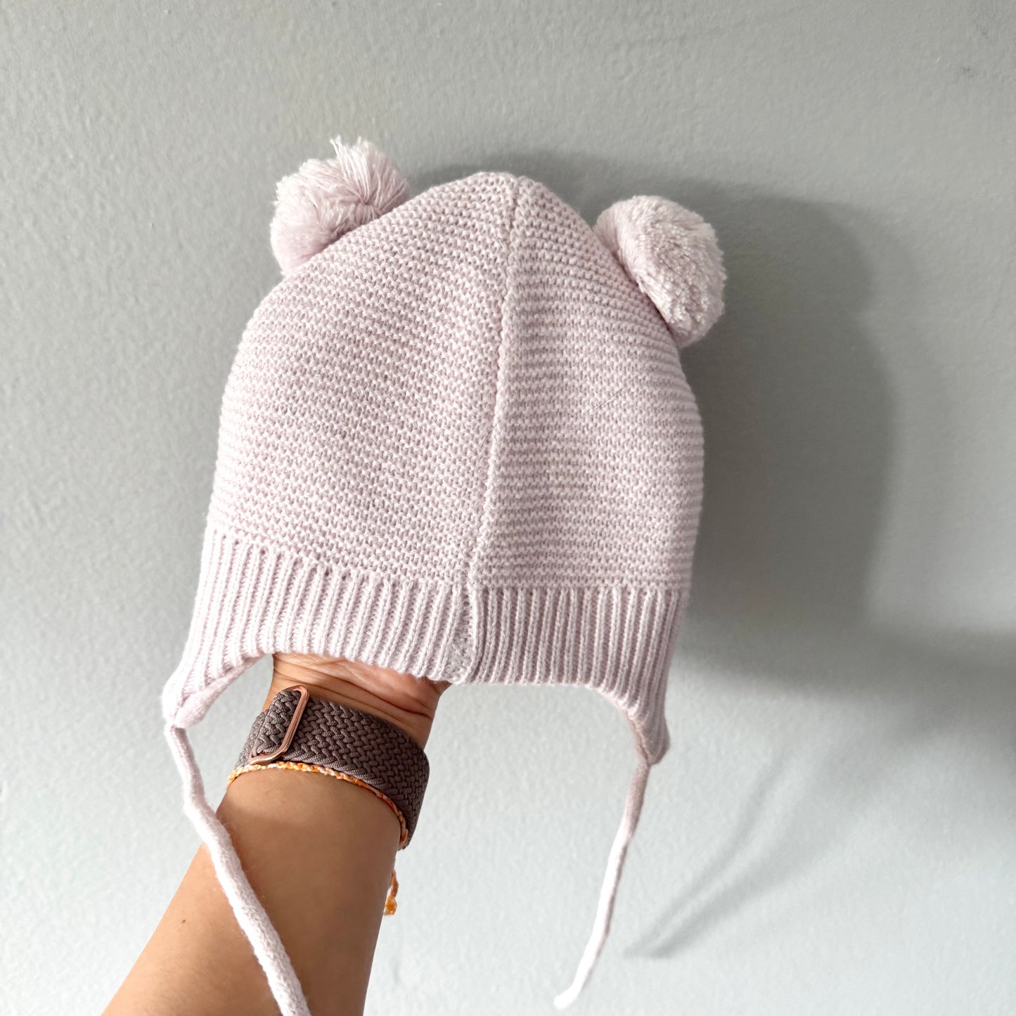 H&M / Fleece lined knit hat & mitten set / 2-4M