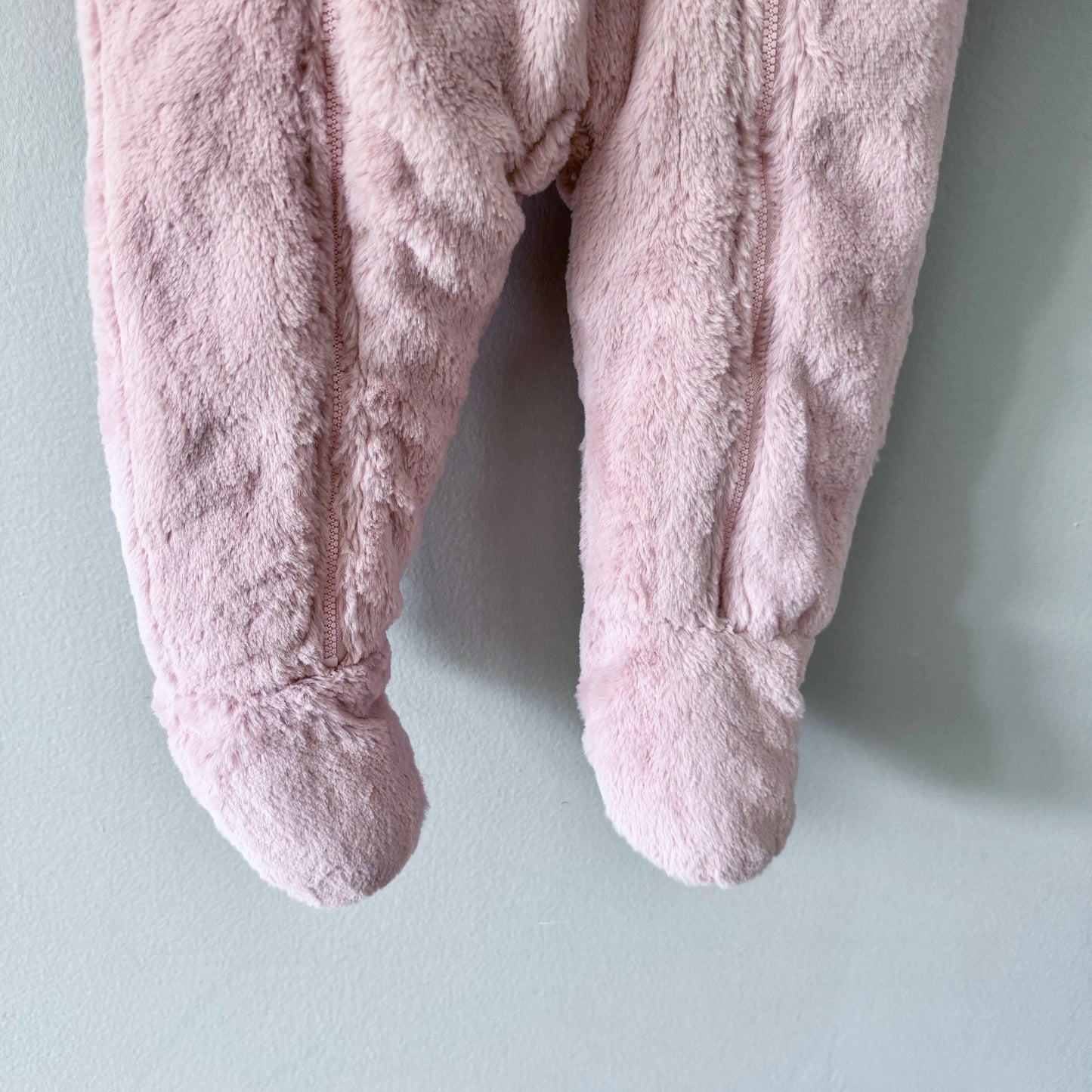 Primark / Pink sherpa bunting suit / 12-18M