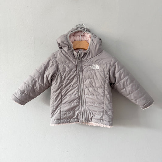 The North Face / Light grey x light pink reversible jacket / 12-18M