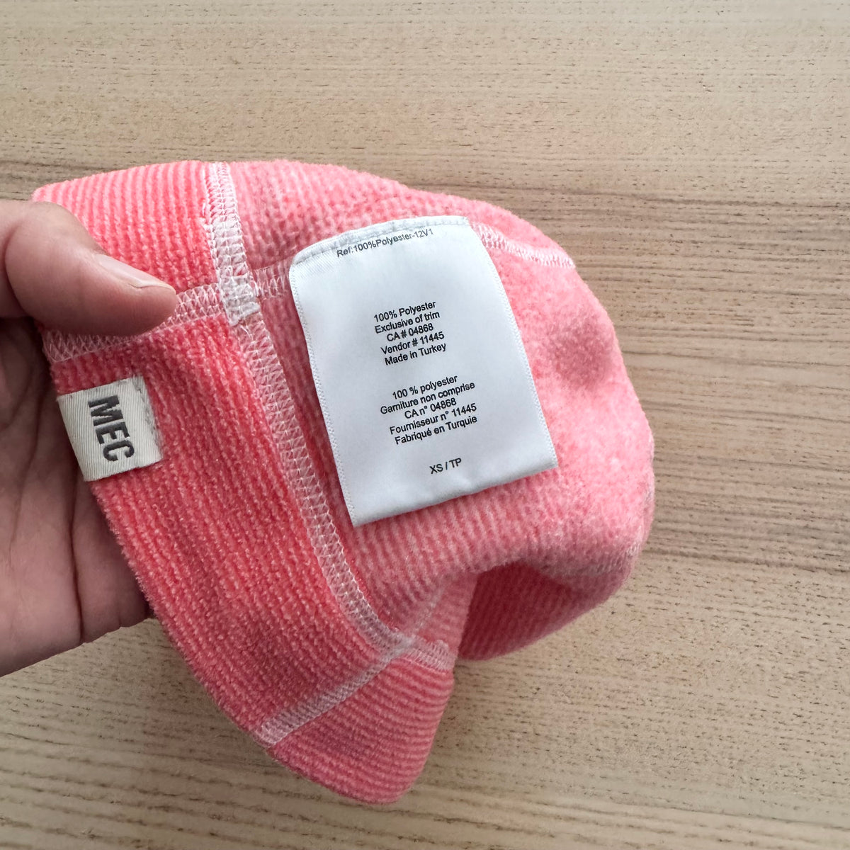 Mec / Orange fleece hat / XS(6M)