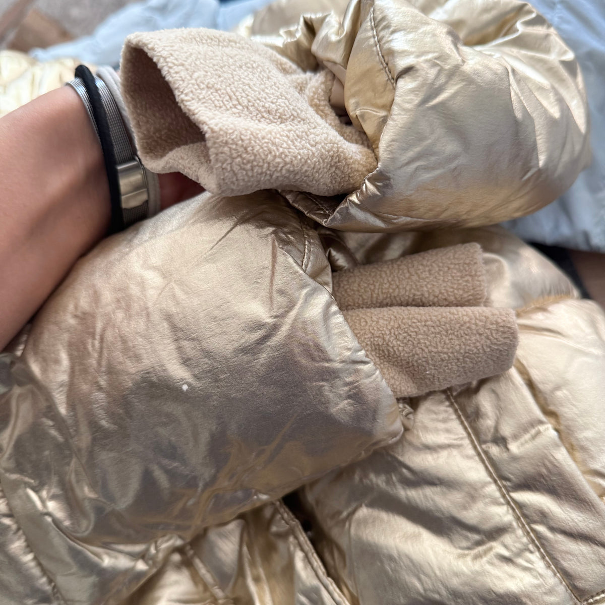 Gap / Gold sherpa lined winter jacket / 5Y