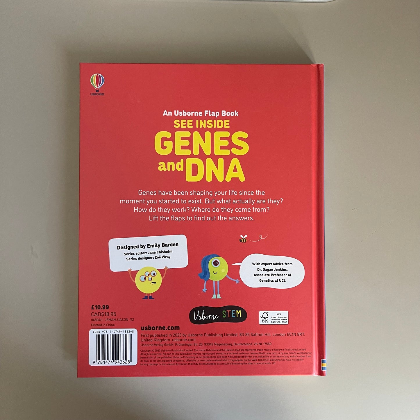[Brand New] Usborne Lift-the-flap:  See Inside Genes and DNA