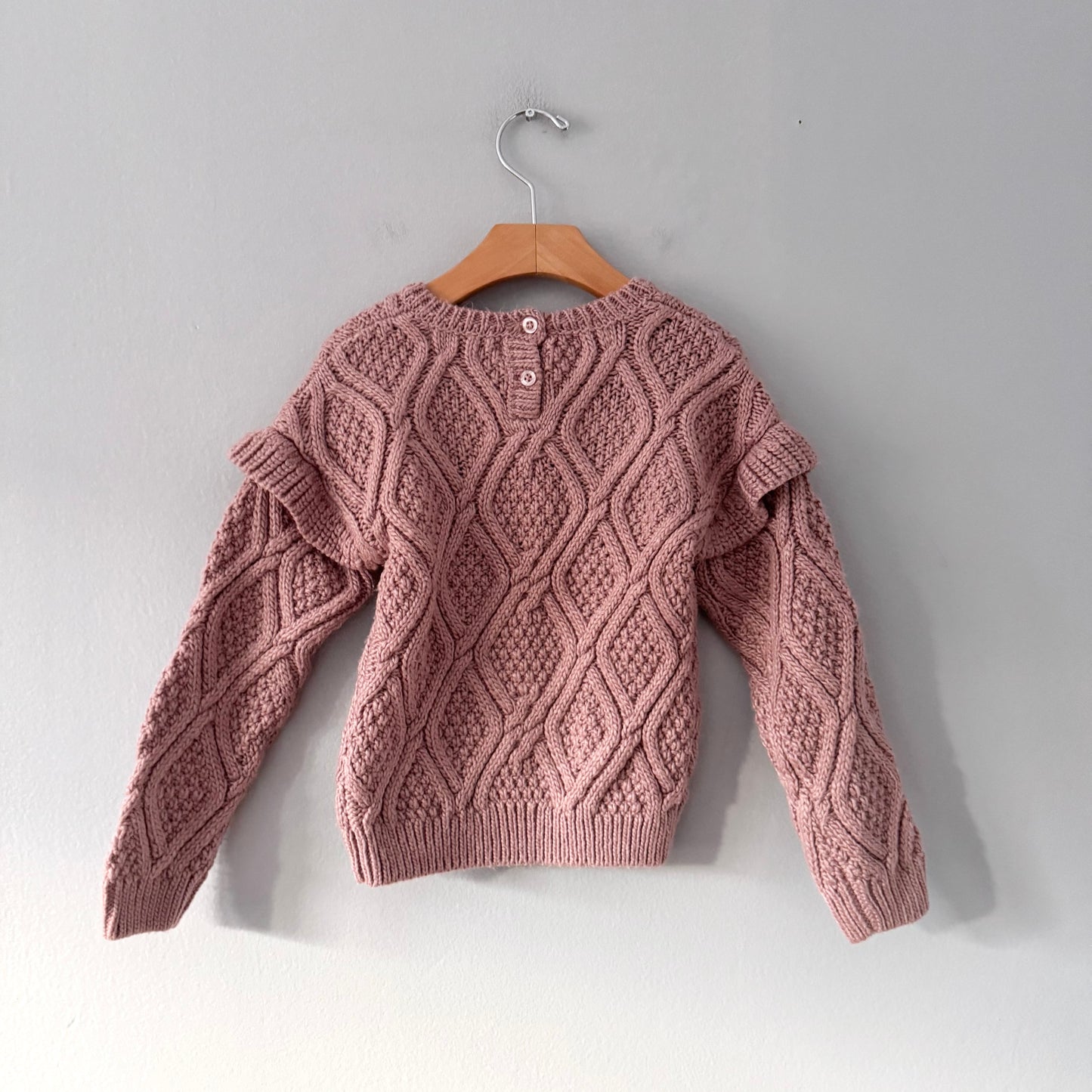 Hokonoko / Smokey pink knit dress / 2Y(Fits 4T)