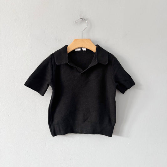 Gap	/ Black cotton knit shirt / 4-5Y - 2 Available