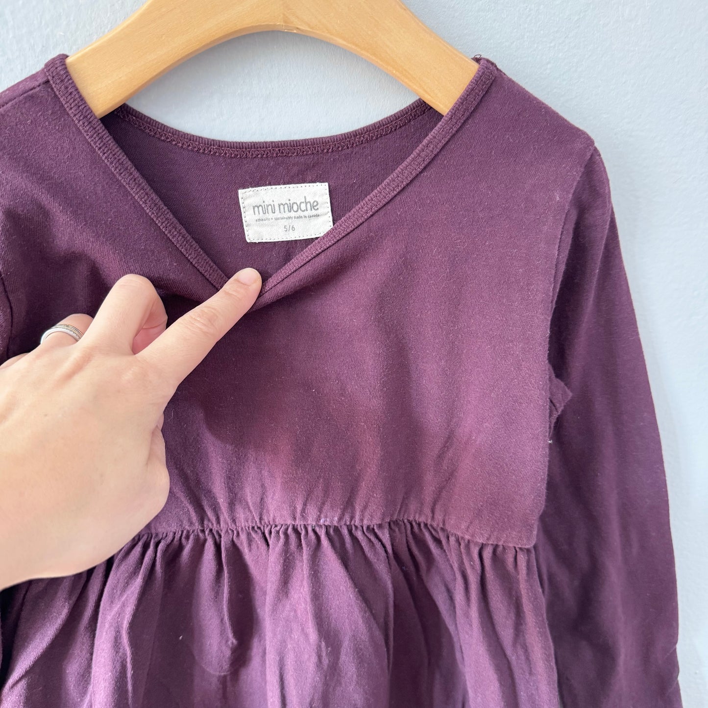 Mini mioche / Burgundy dress / 5-6Y