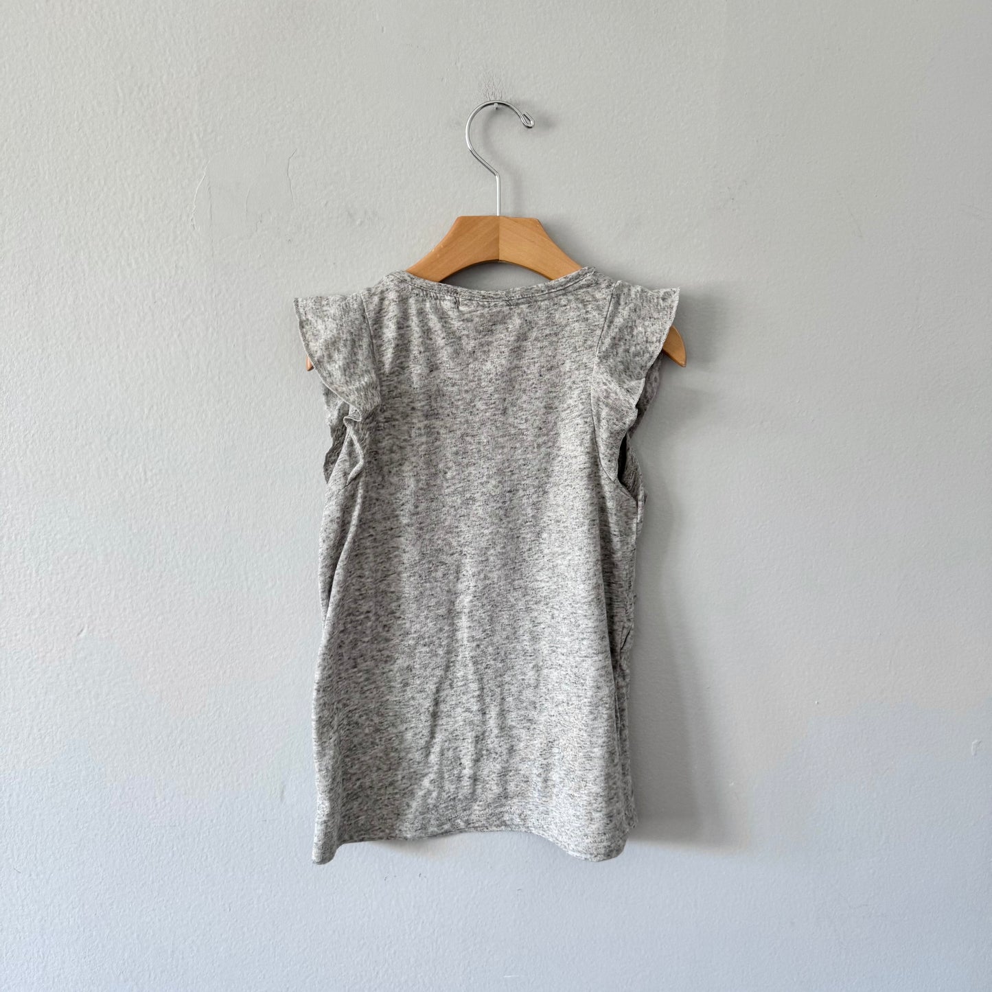Next / Grey ruffle tank top / 7Y