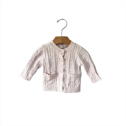 Seed / Light pink cable cardigan / 0-3M