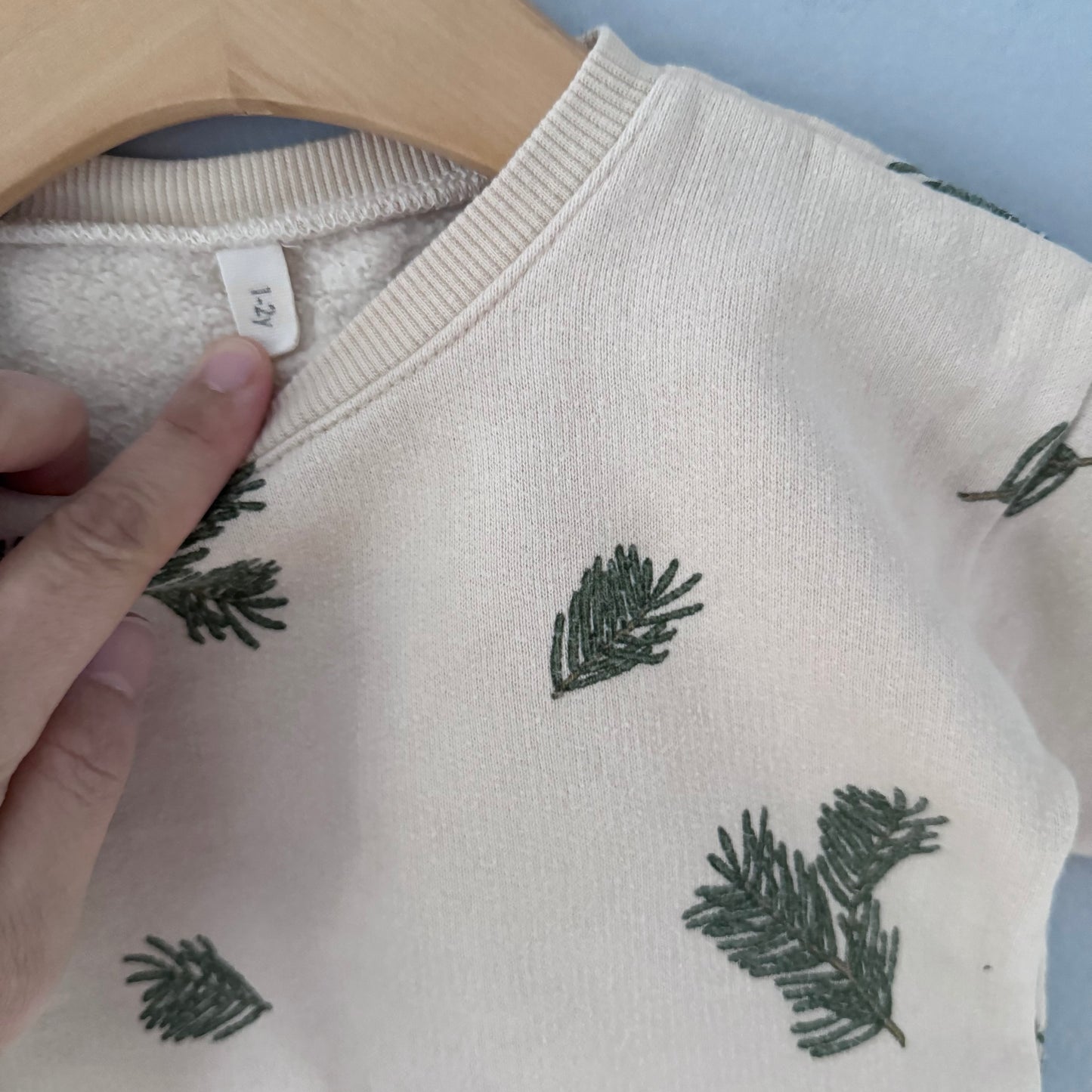 Organic Zoo / Off white crew top / 1-2Y