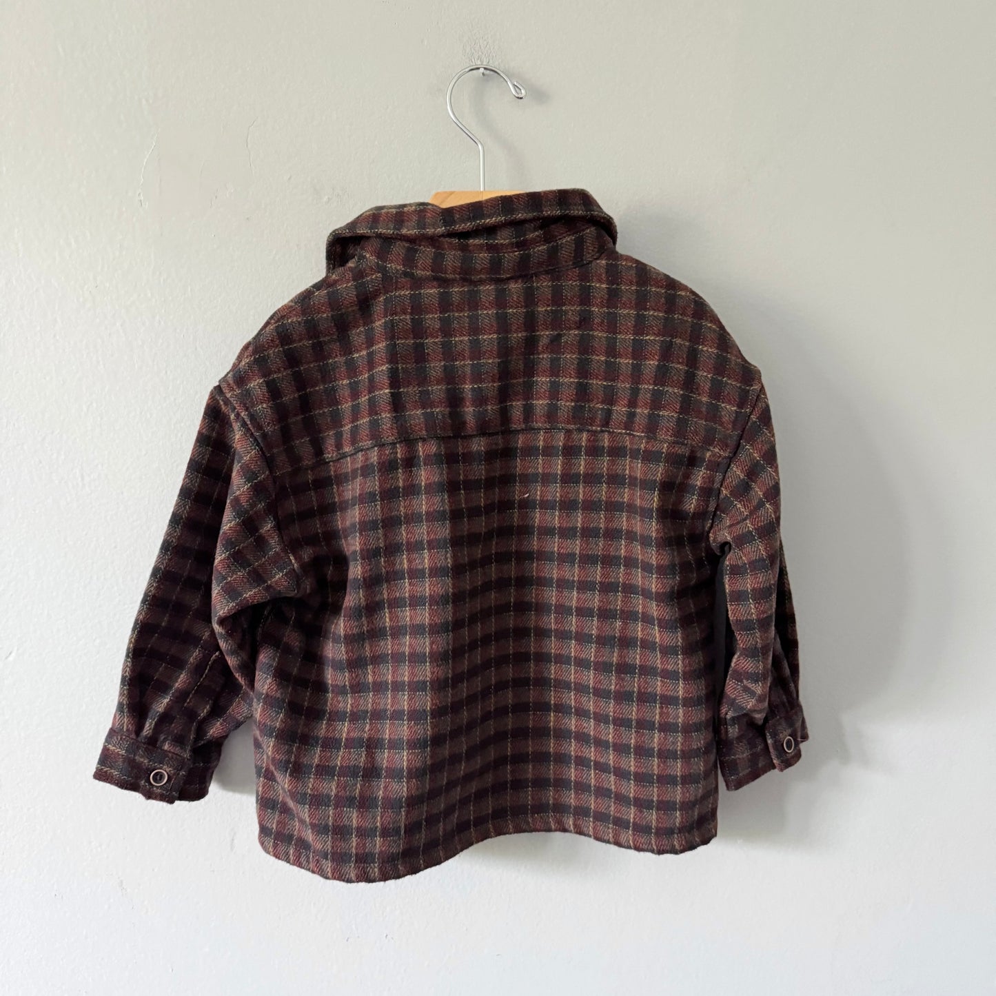 Zara / Brown checked flannel jacket / 3Y