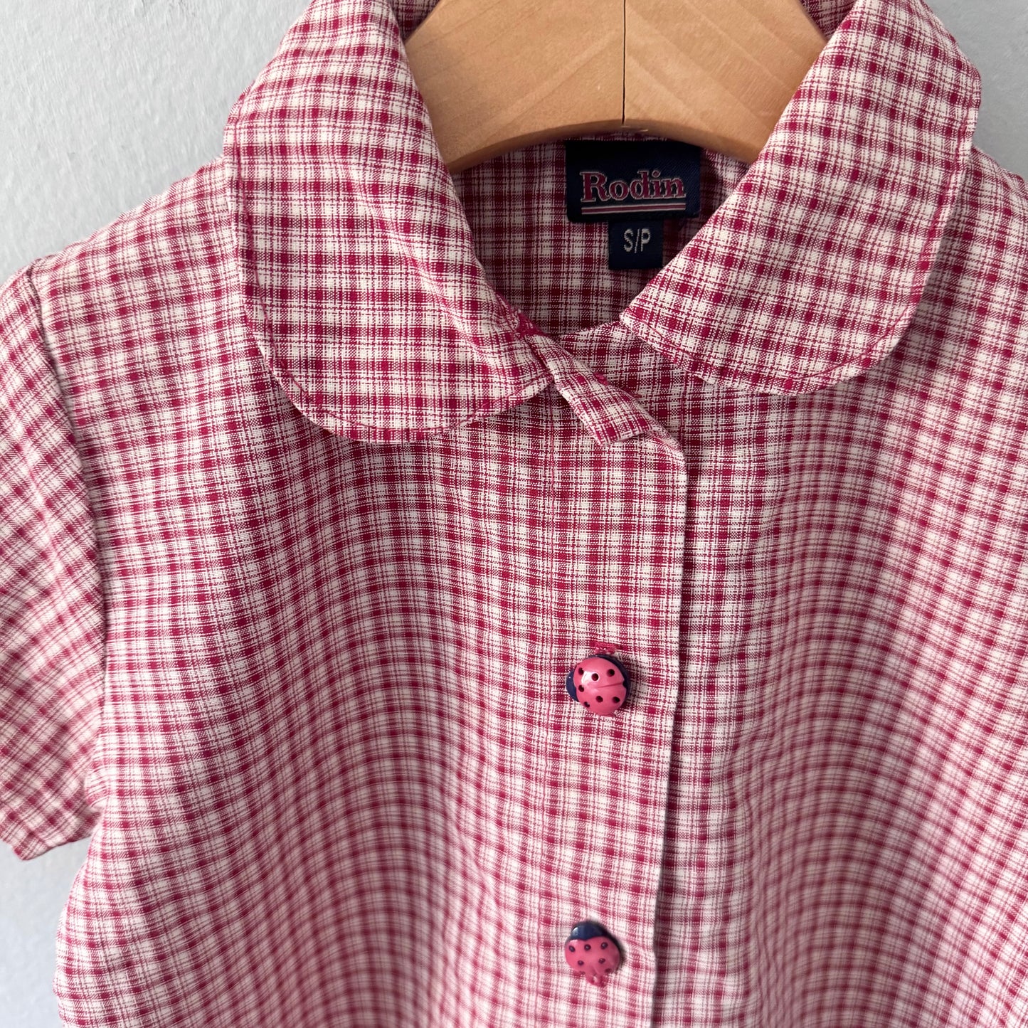 Vintage Robin / Red checked shirt / 3Y