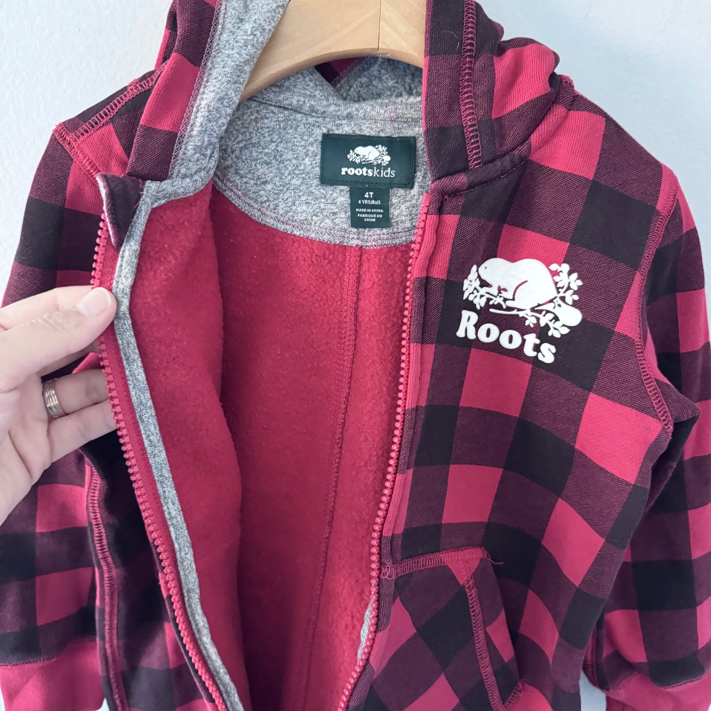 Roots / Combinaison courte à carreaux rouges et noirs / 4T - 2 disponibles