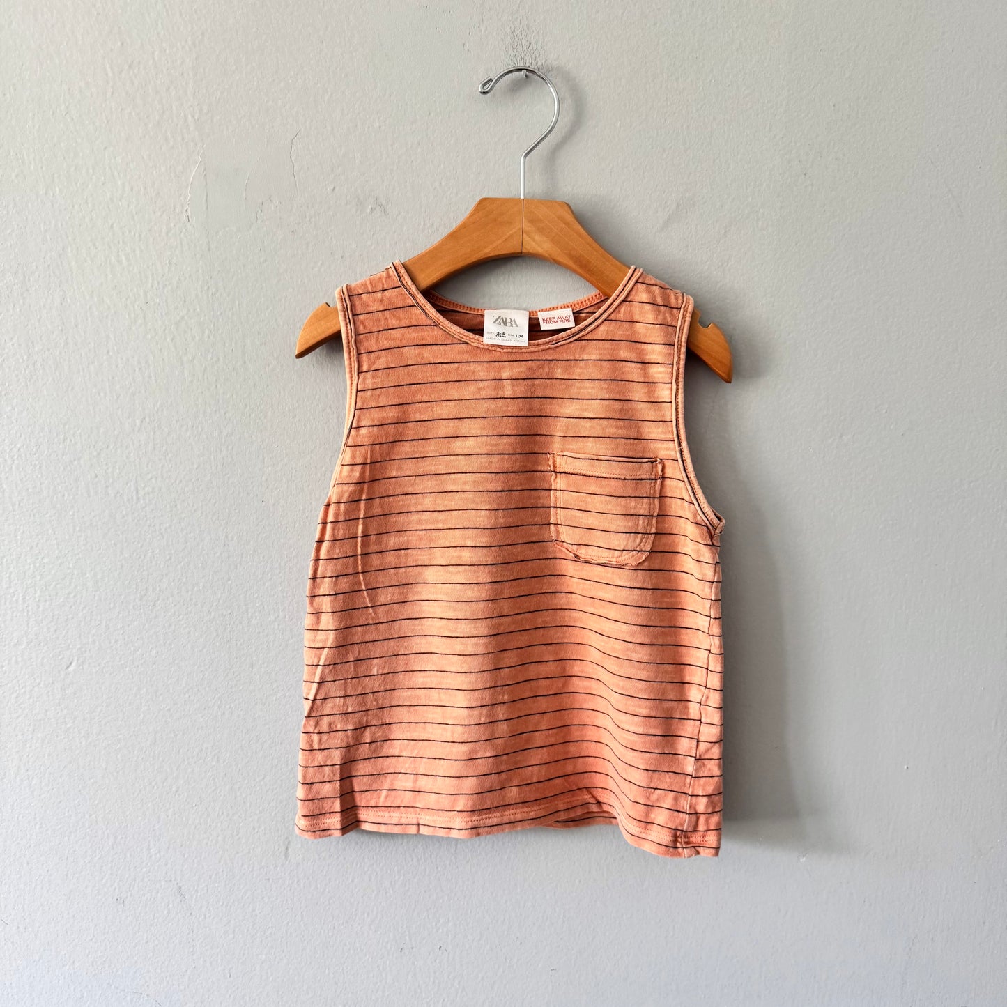 Zara / Orange tank top / 3-4Y