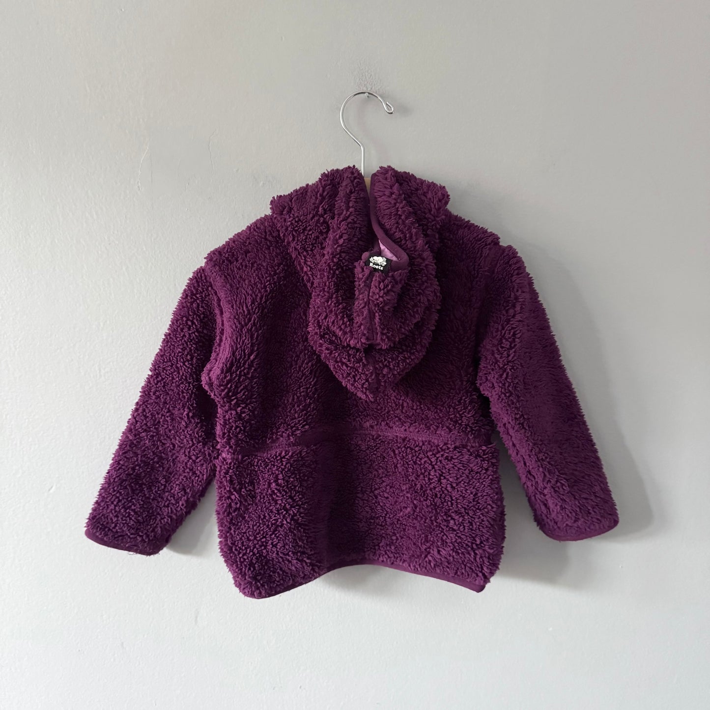 Roots / Reversible purple zip up hoodie / 2-3Y