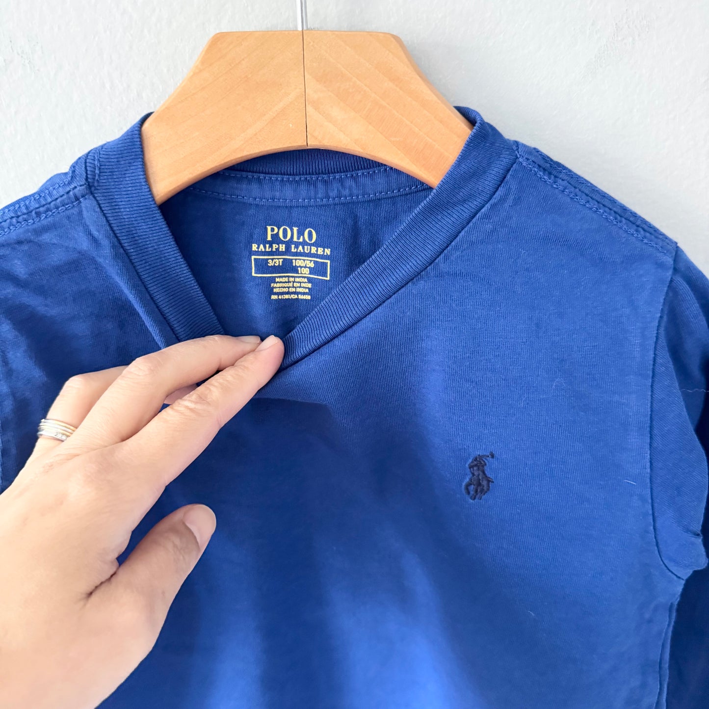 Polo Ralph Lauren / Manches longues bleues / 3T