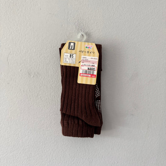 No brand / Brown ribbed tights - new with tag / 12-24M