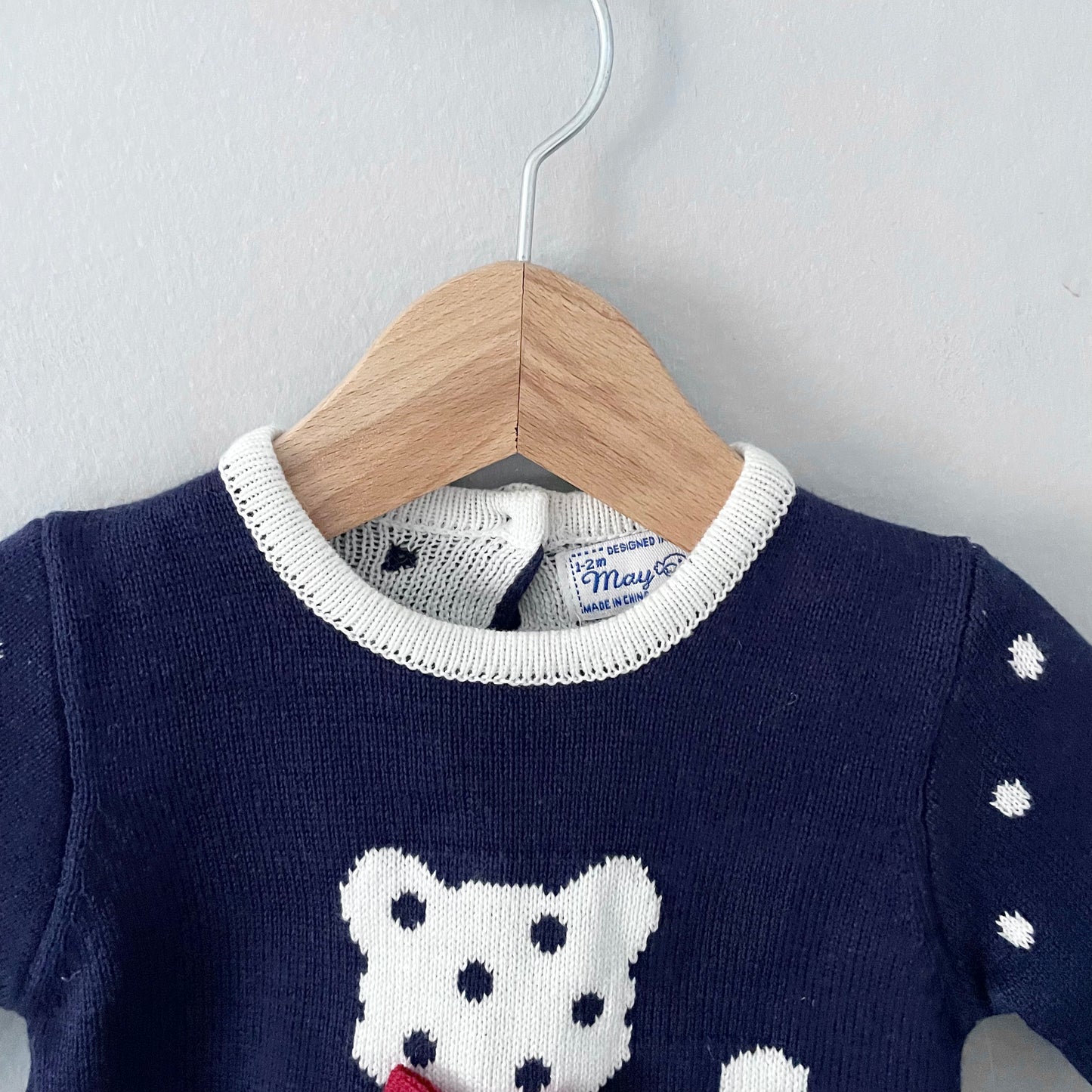 Mayoral / Navy x kitten knit dress / 1-2M