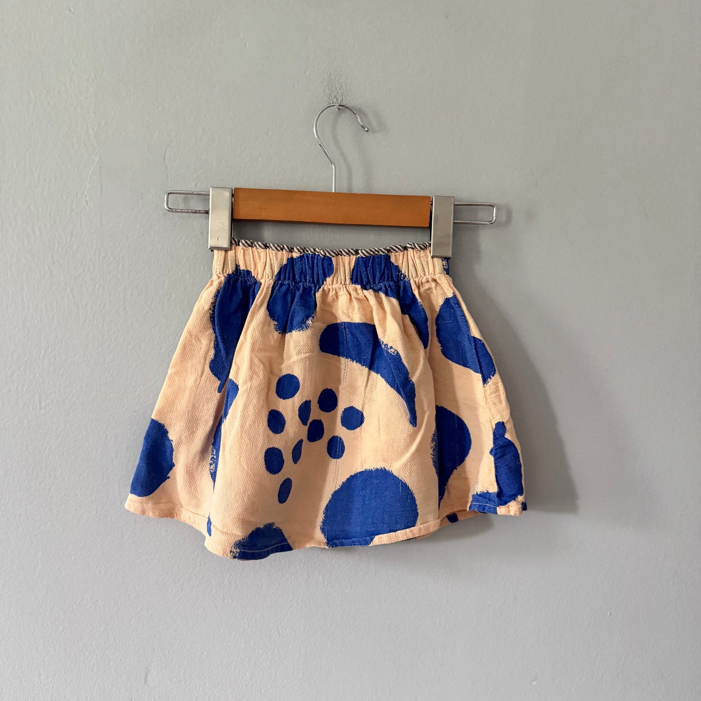 Bobo Choses / Light orange x blue skirt / 3Y
