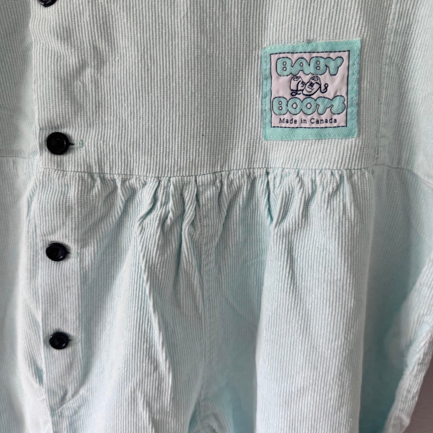 Vintage / Blue corduroy romper / 12M
