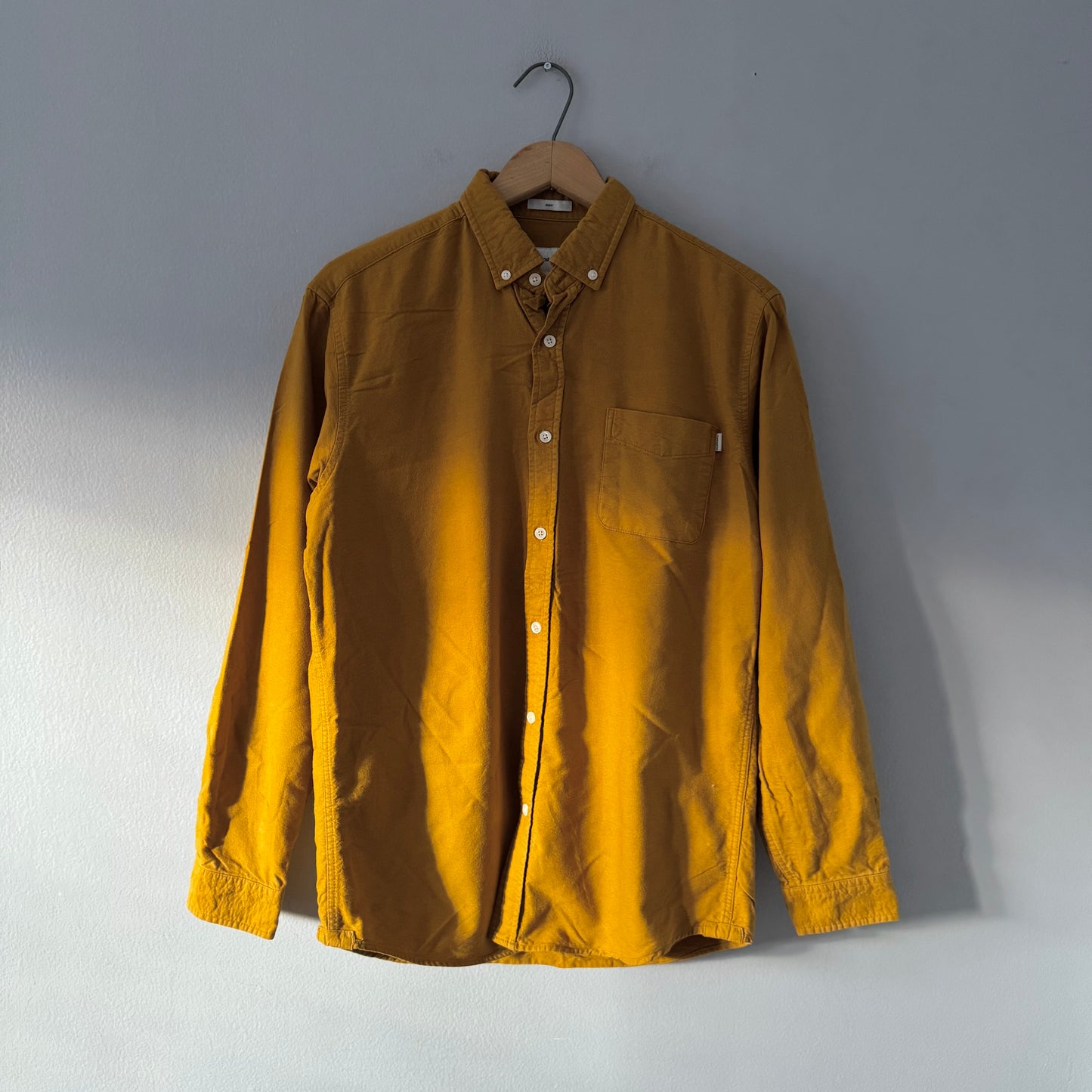 Frank and Oak / Mustard organic cotton flannel shirt / Men M