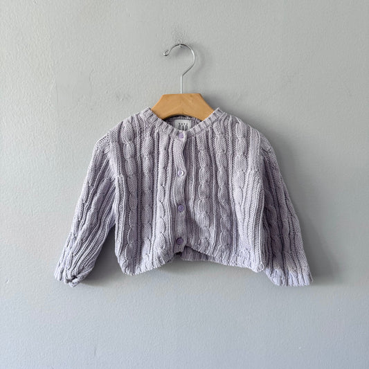Gap / Light purple cotton cardigan / 6-12M