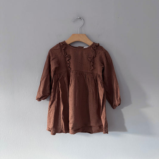 Miles the label / Brown x dots dress / 24M