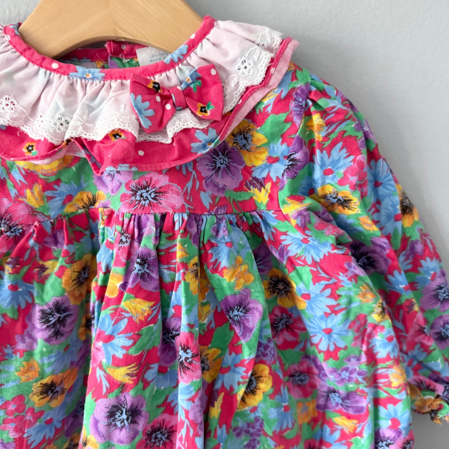 Vintage / Pink floral dress / 24M