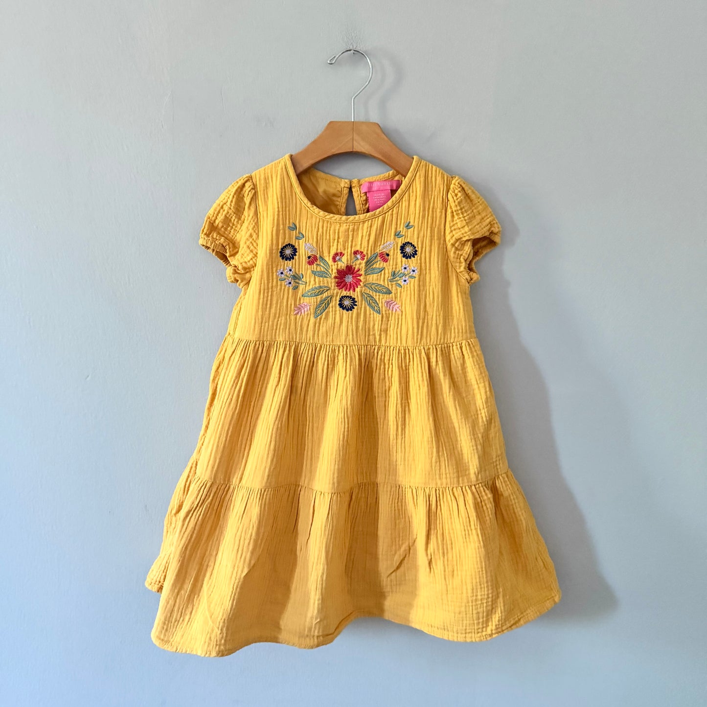 Isaac Mizrahi / Yellow muslin dress / 5-6Y