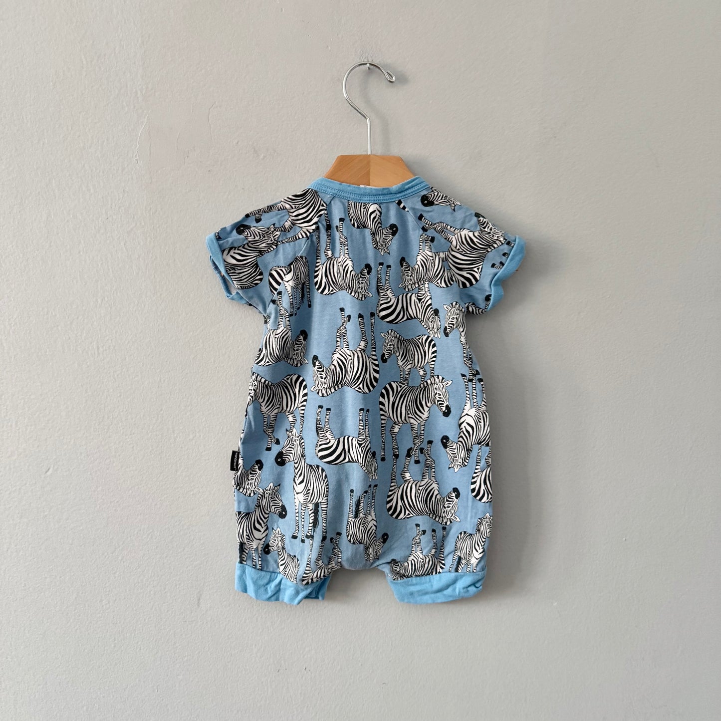 Bonds / Wondersuit - Blue x zebra / 6-12M