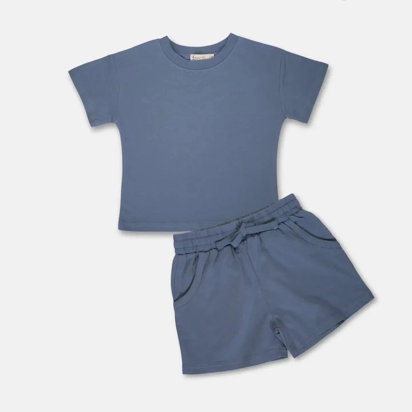 Bee & Magnolia / Organic Cotton Short Set - Clouded Indigo / 5 & 7Y