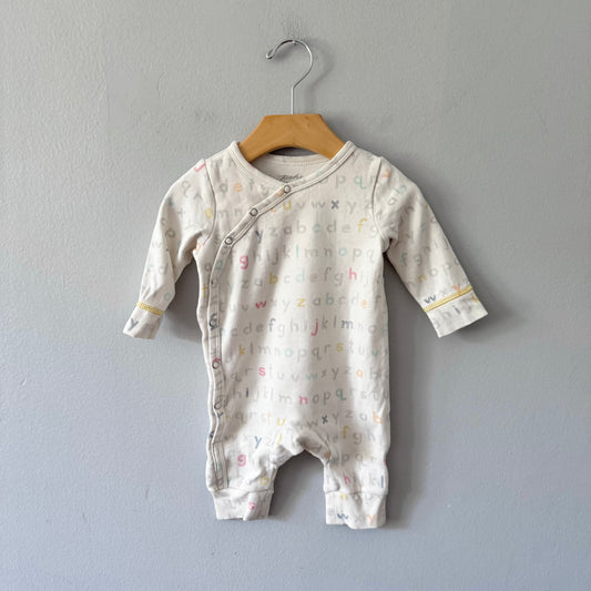 Pehr / White x alphabet romper / 0-3M