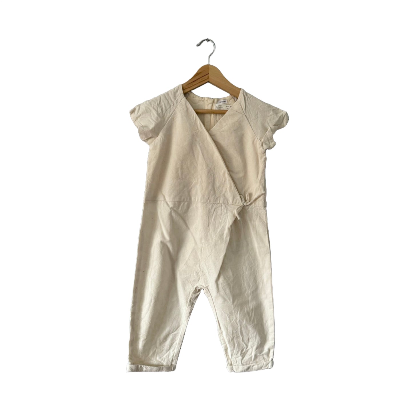 Zara / Ivory cotton jumpsuit / 2-3Y